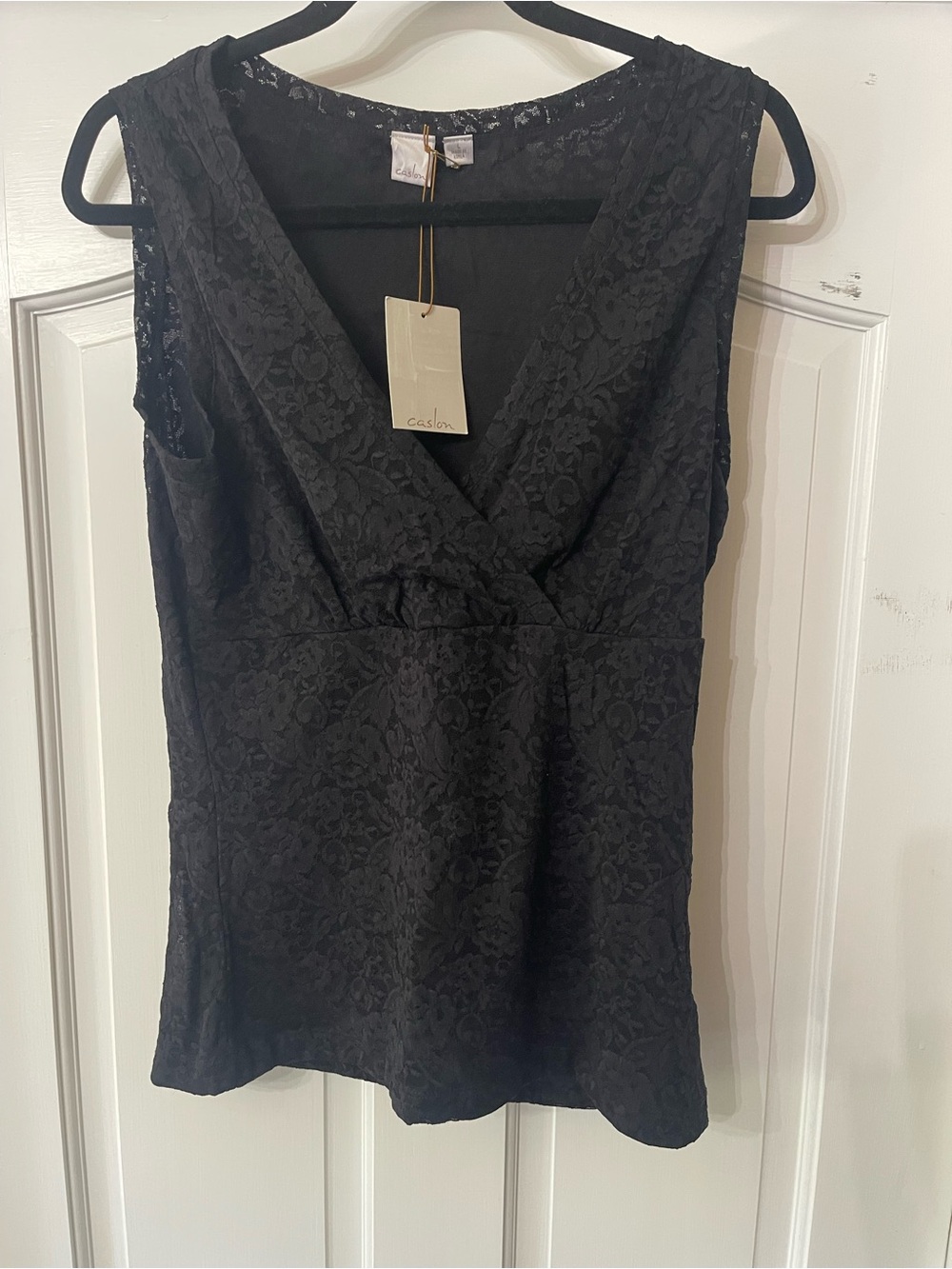 Caslon Black Lace Surplice Sleeveless Camisole